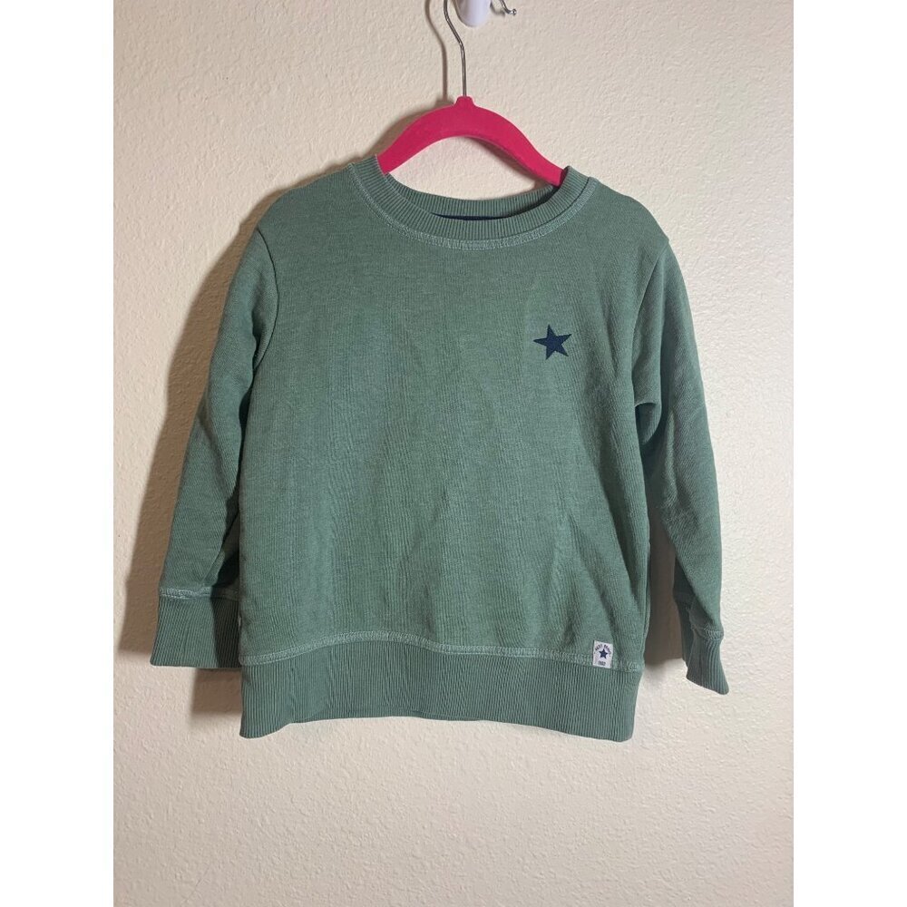 Next 82 Pull Over Sweatshirt Size 2-3 Years Green Unisex Casual I6